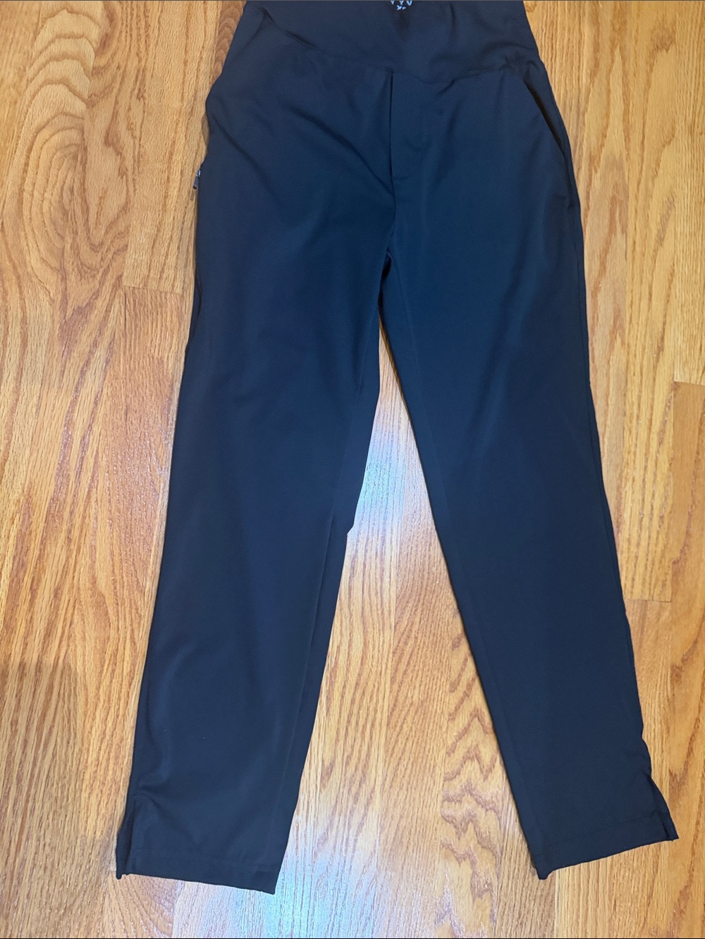 Women's Black Stretch High-Waist Trousers